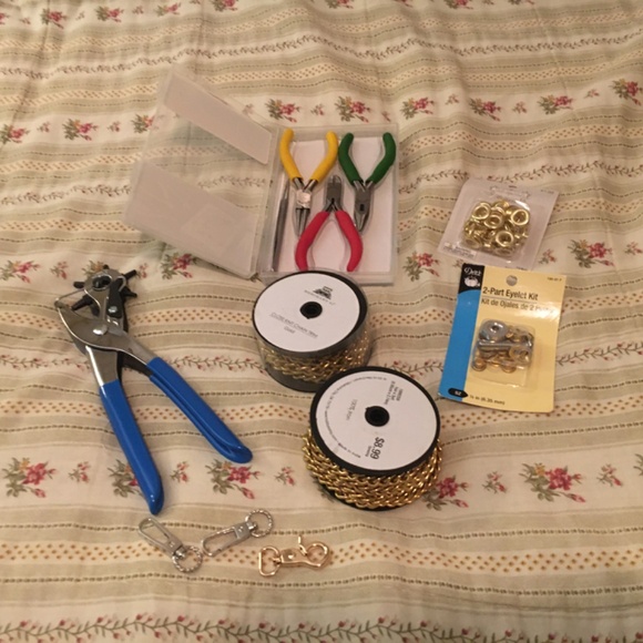 Belt & purse strap leather Rivet punch pliers,,mini travel kit tools... bundle - Picture 7 of 7